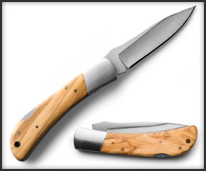 Olive Wood Folding Knife