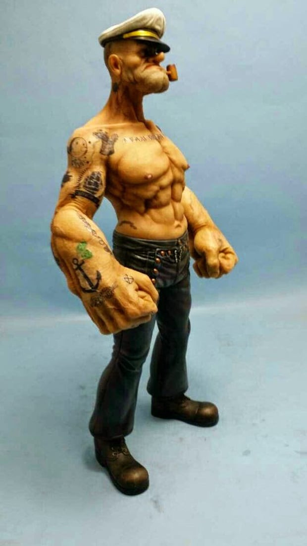 Realistic Popeye Figure