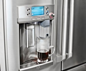 GE Fridge with K-Cup Coffee Brewer