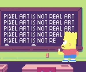 Simpsons Pixel Art Couch Gag