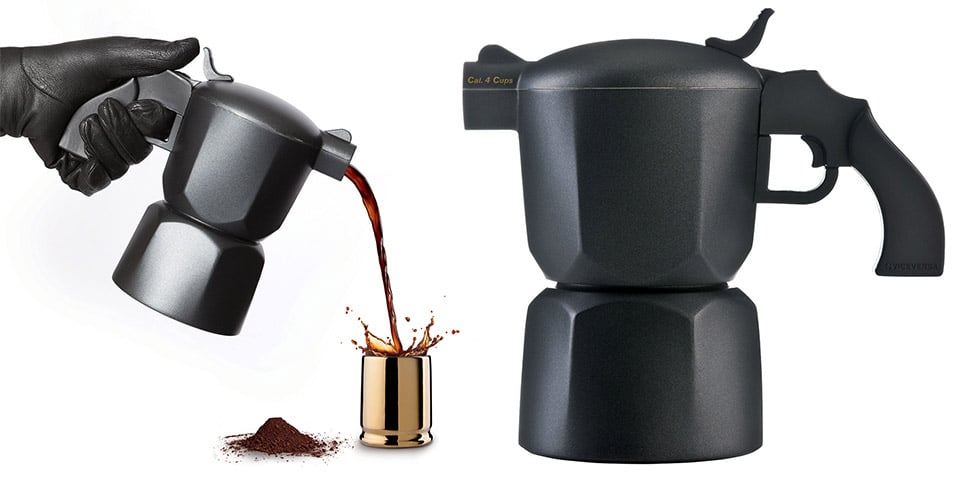 Noir Coffee Maker & Espresso Cups