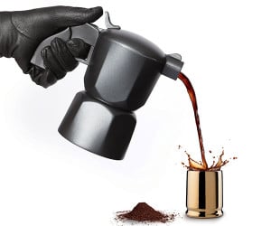 Noir Coffee Maker & Espresso Cups