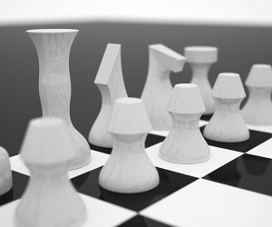 Cursive Chess Set