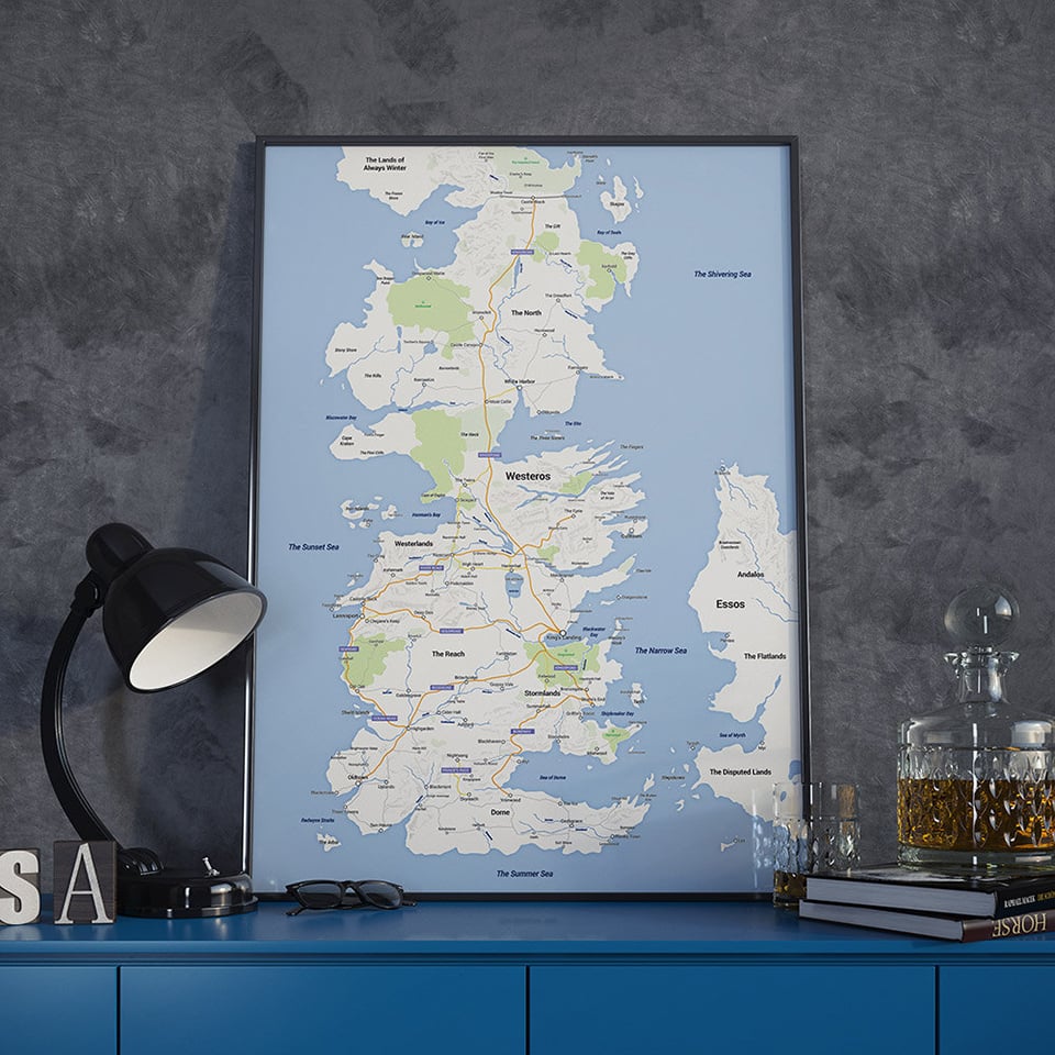 Game of Thrones Modern Map