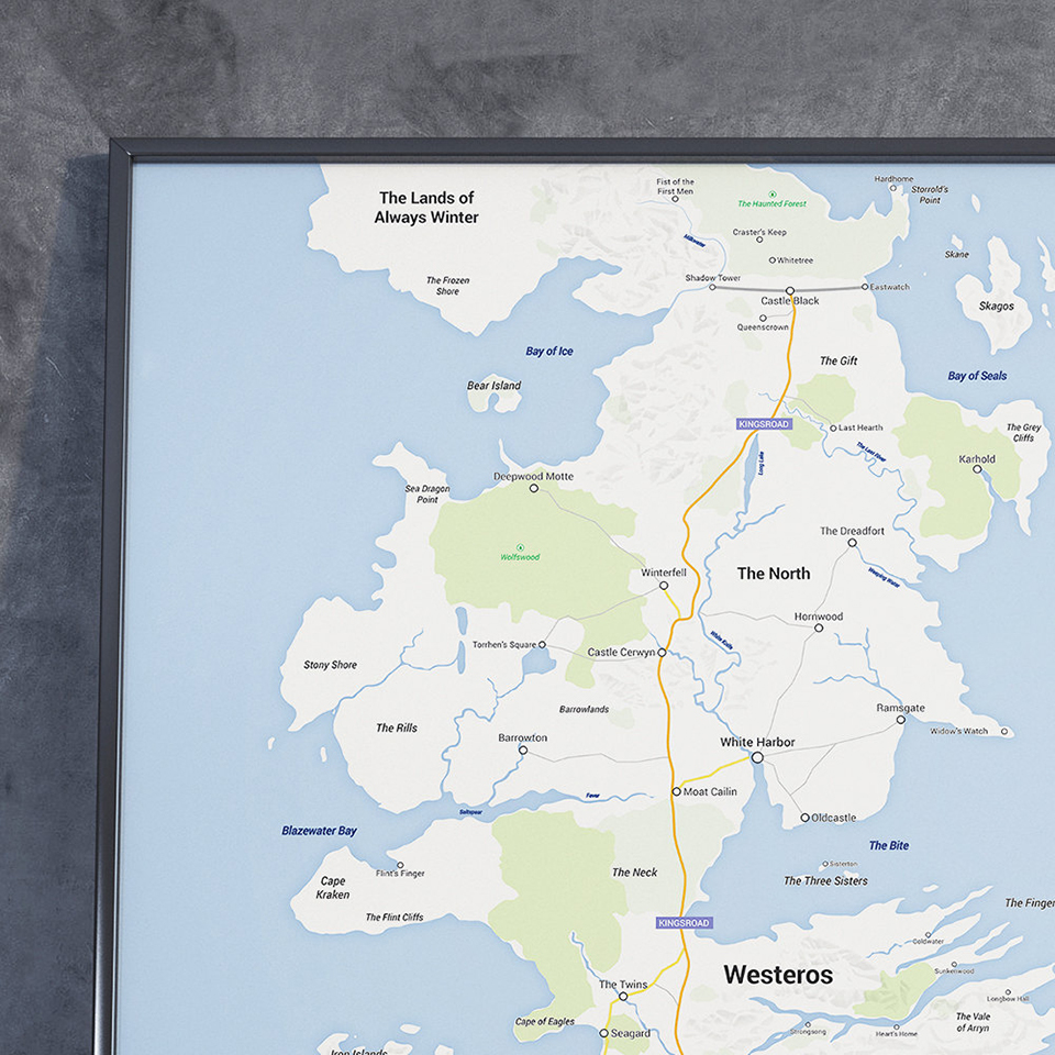 Game of Thrones Modern Map