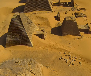 Drone over Nubian Pyramids