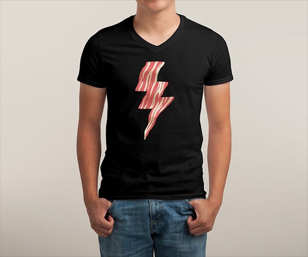 bacon lightning bolt shirt
