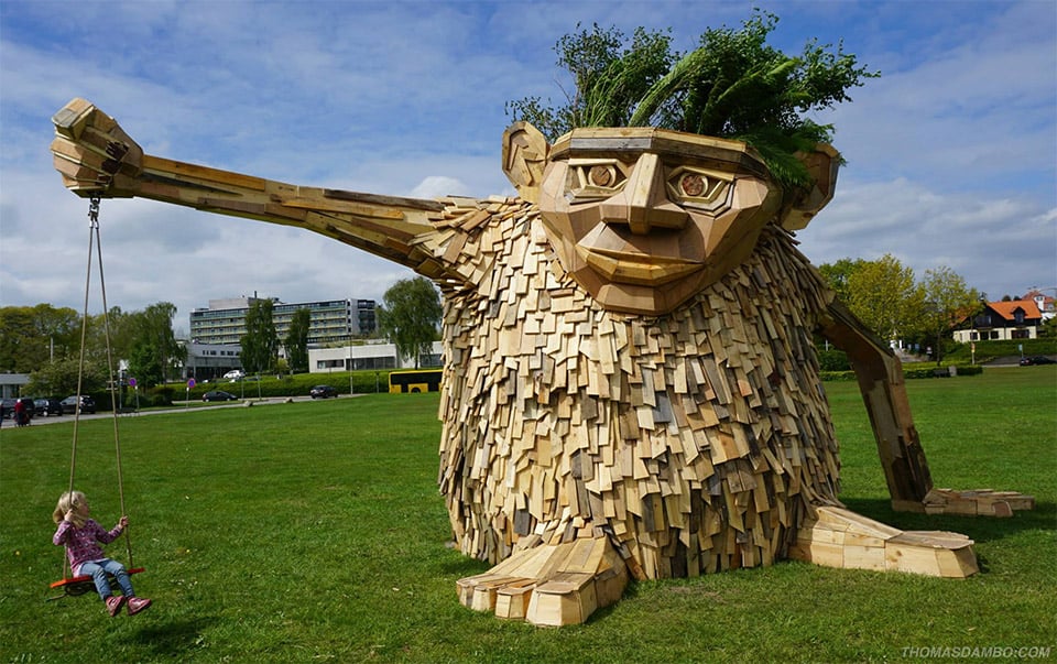 Scrap Wood Creature Sculptures