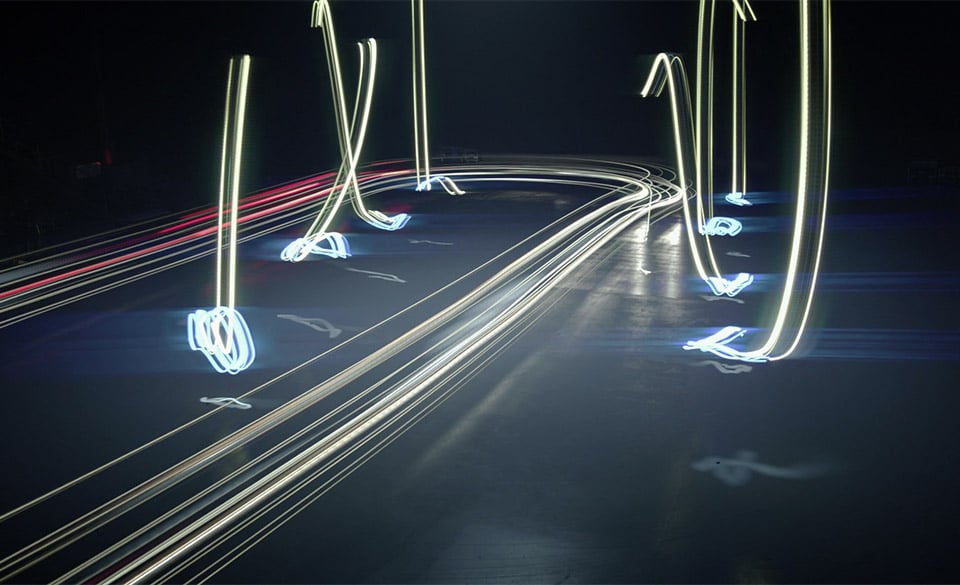 Drone vs. Car Light Painting