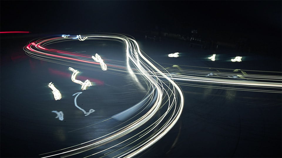 Drone vs. Car Light Painting