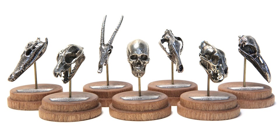 Fire & Bone Mini Metal Skulls