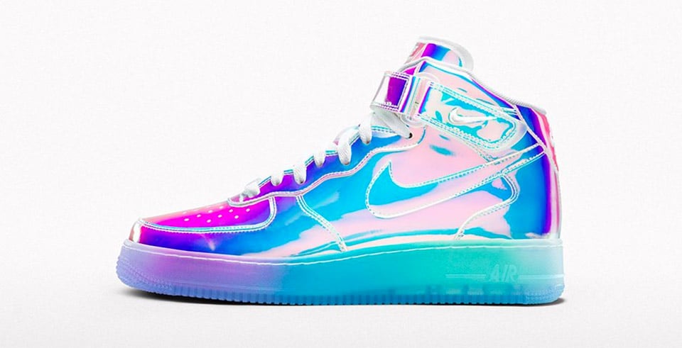 nike air force 1 shiny swoosh