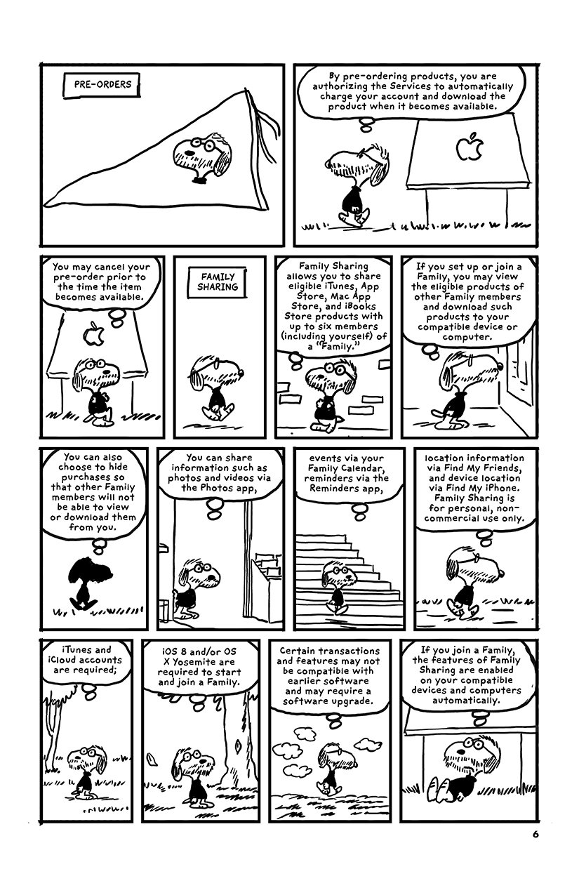 iTunes Terms & Conditions Comics