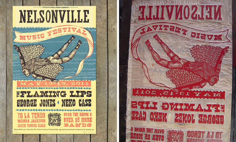 justAjar Letterpress Posters