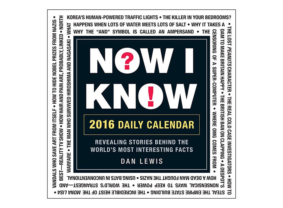 Now I Know 2016 Desk Calendar