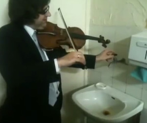 Violin & Faucet Duet