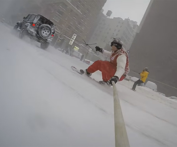 Snowboarding in NYC