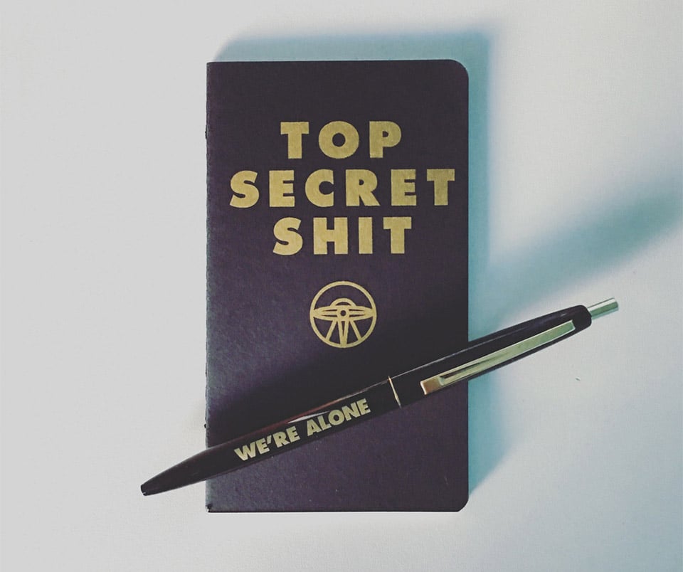 Top Secret Notebook & Pen