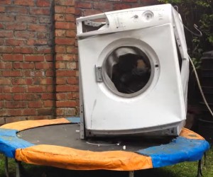 Washing Machine on a Trampoline