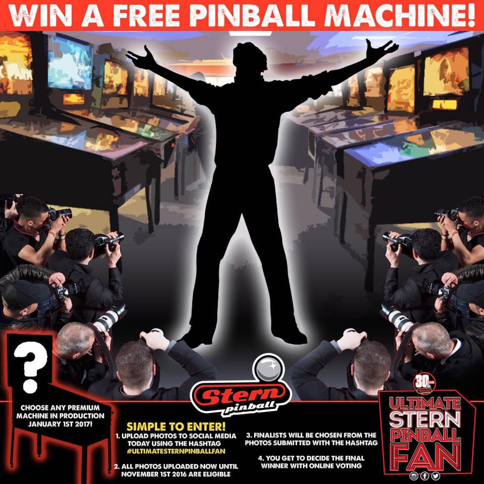 Win a Stern Pinball Machine