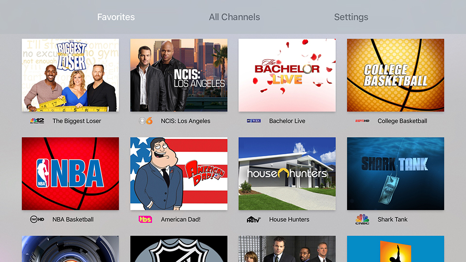 Channels for Apple TV