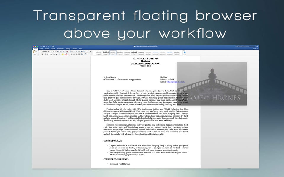 Fluid Browser for Mac