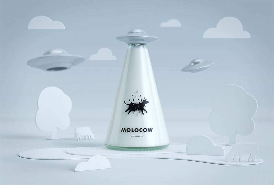 Alien Abduction Milk Bottles