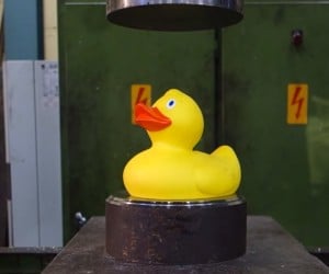 Hydraulic Press vs. Rubber Ducky