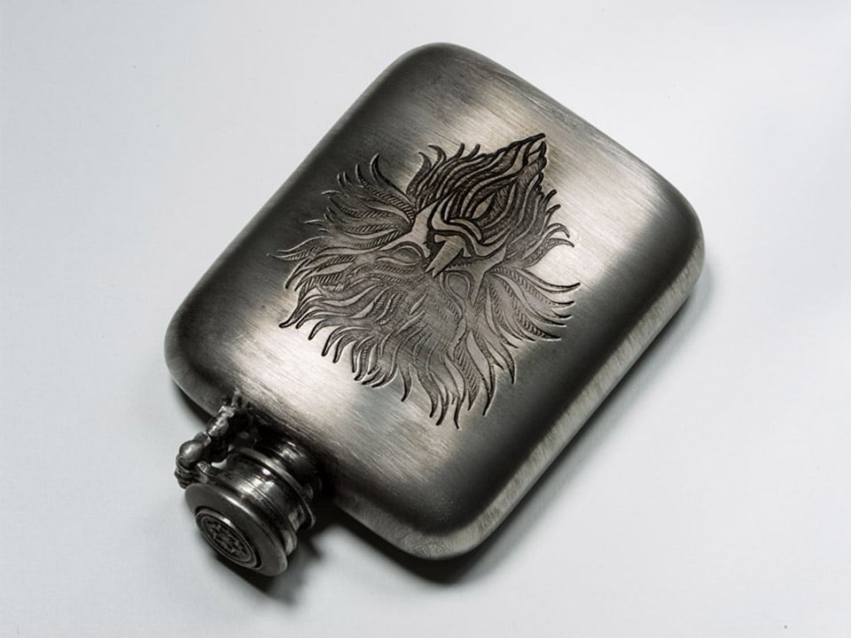 Vansh Poseidon Pewter Flask