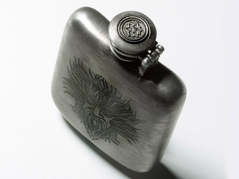 Vansh Poseidon Pewter Flask