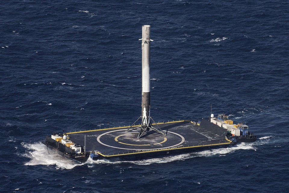 SpaceX Falcon 9 Ocean Landing