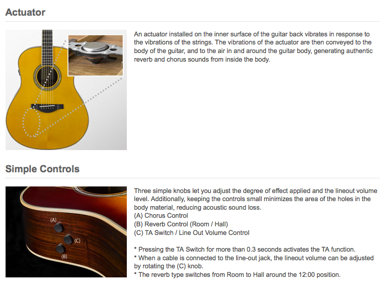 Yamaha TransAcoustic Guitars