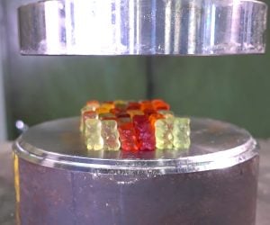 Hydraulic Press vs Gummy Bears