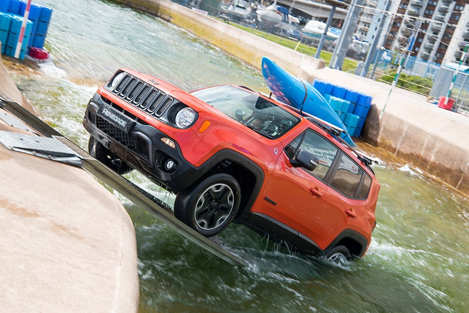 Jeep Goes White Water Rafting