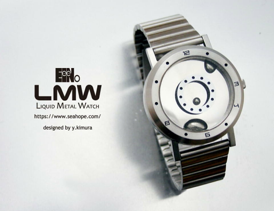 Liquid outlet metal watch