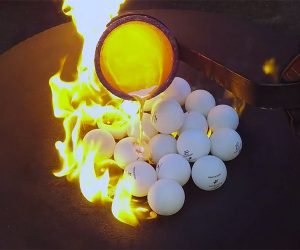 Molten Copper vs Ping Pong Balls