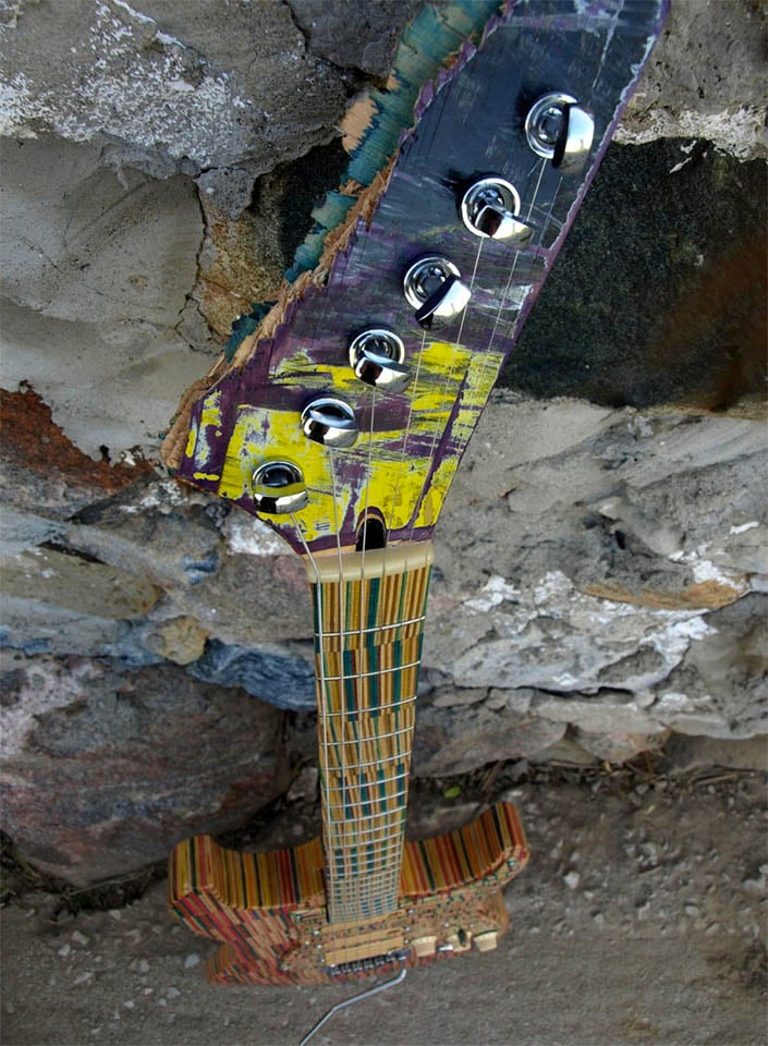 Recycled Skateboard Guitar