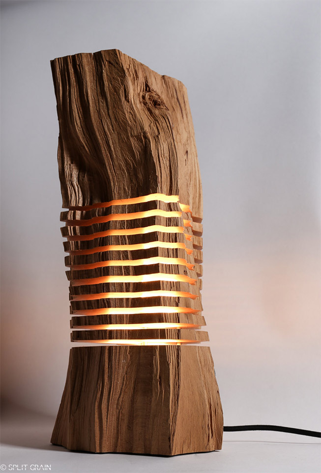 Sliced Firewood Lamps