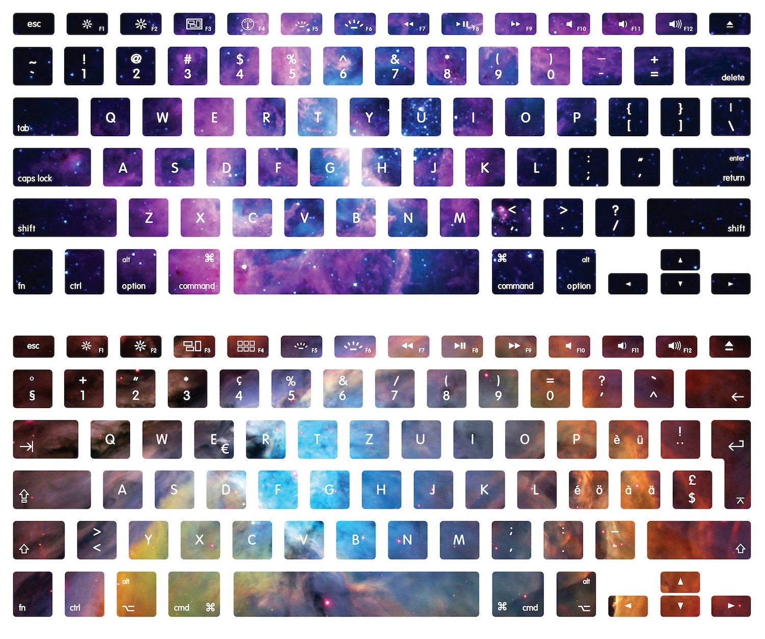 Nebula Keyboard Stickers