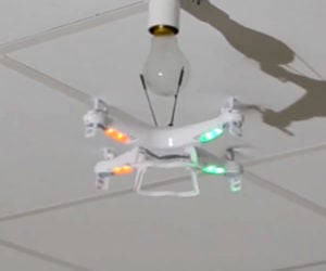 Drone Changes a Light Bulb