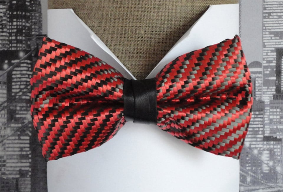 Carbon Fiber Weave Bow Ties