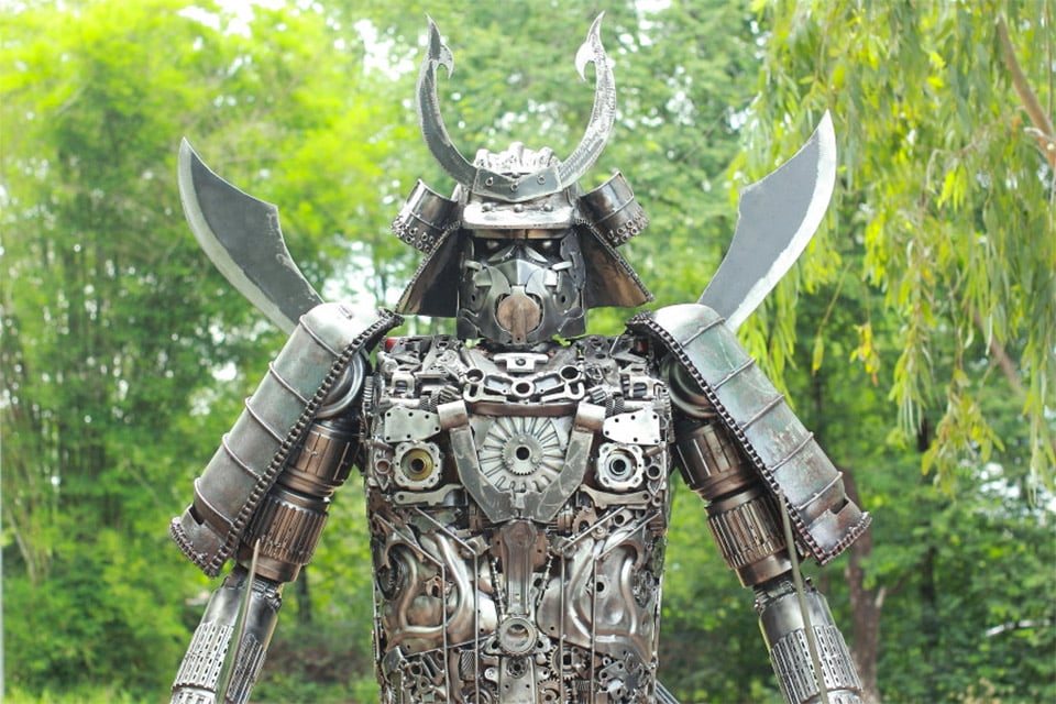 Larger-than-life Samurai Sculpture