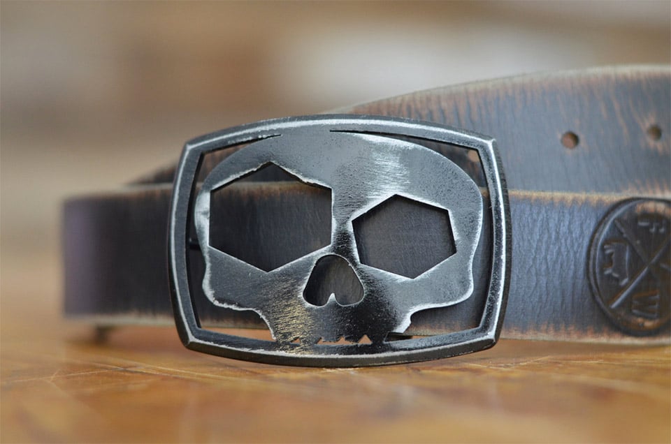 Skull Bottle Opener Belt Buckle