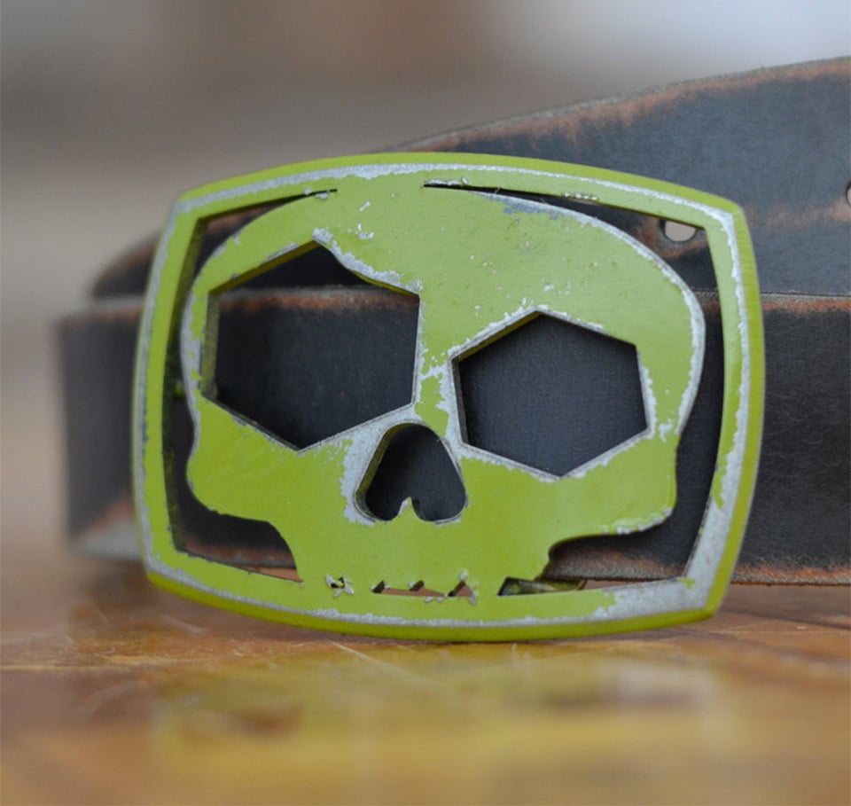 Skull Bottle Opener Belt Buckle