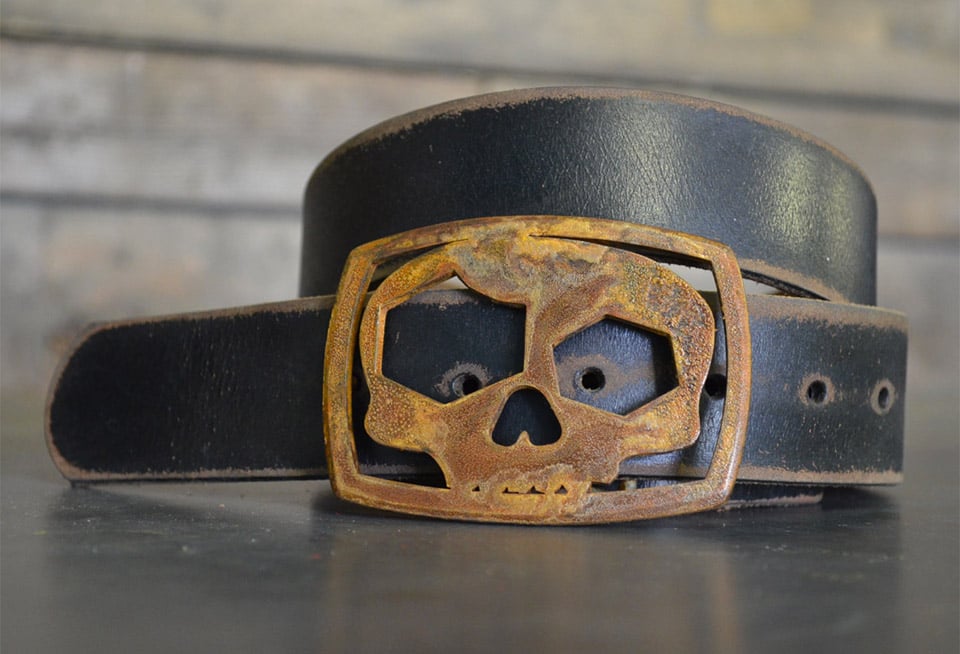 Skull Bottle Opener Belt Buckle