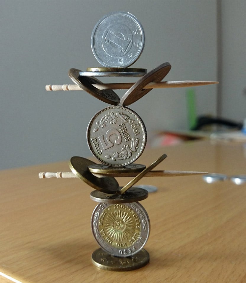 Coin Stack Sculptures