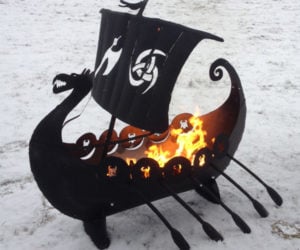Viking Ship Fire Pit