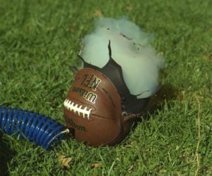 Over-inflating Footballs in Slow Mo