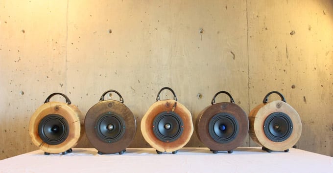 Rockitlogs Wooden Speakers