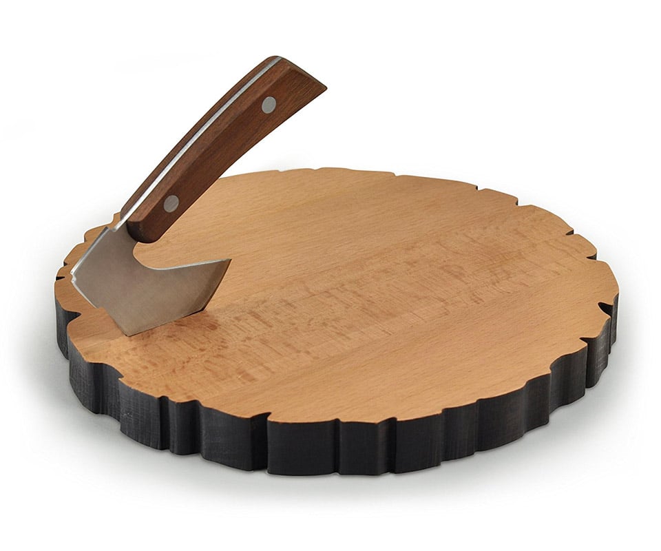 Cheese Log Cutting Board + Knife